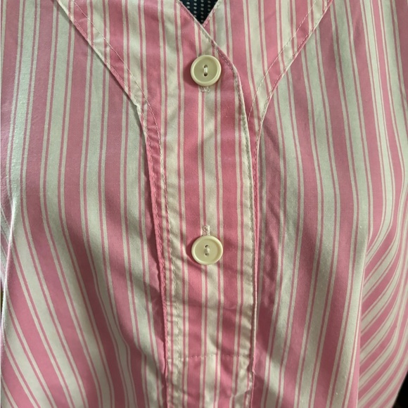 Pearl River Size Medium Women’s Pink Striped Sleep Shirt - Picture 3 of 6